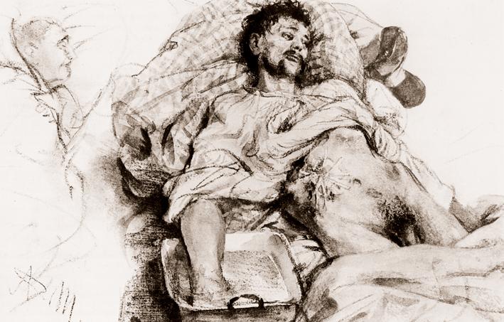  Adolpyh Von Menzel —— 濒死的士兵